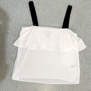 Nice sleeveless women’s shirt white black straps